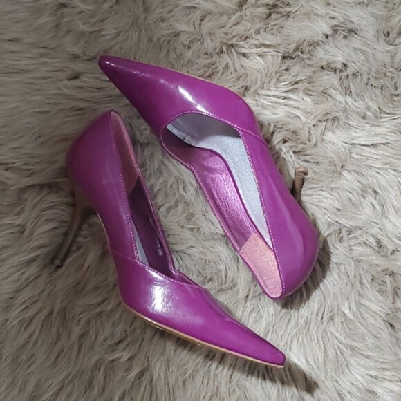 Vintage Y2K Light Purple Leather-Like Patent Heels - Picture 9 of 16
